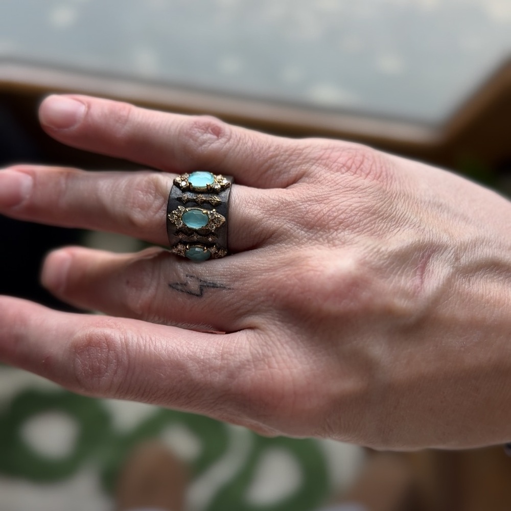 Grandidierite And Crivelli Statement Ring Armenta… - image 4